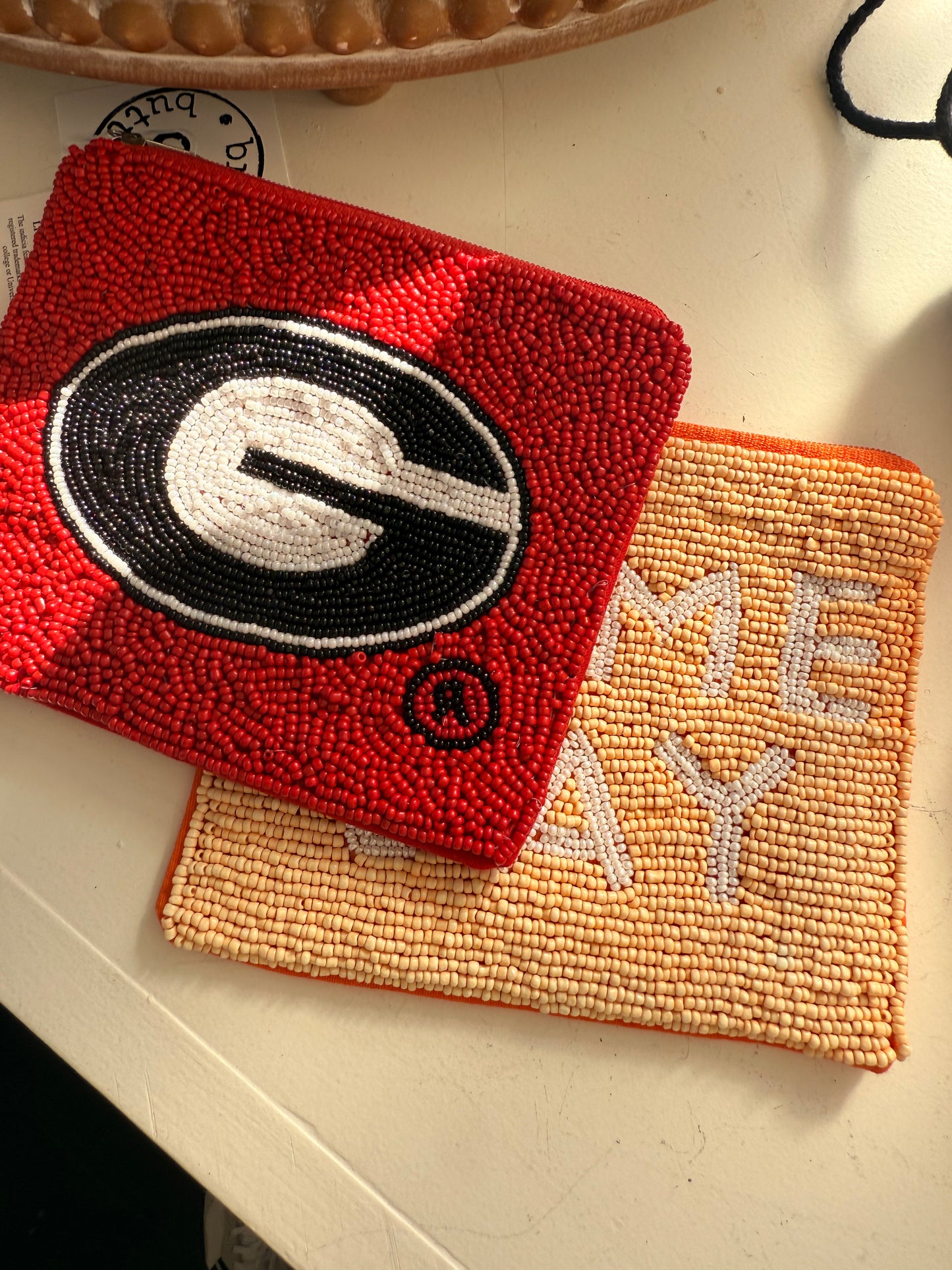 Beaded Game Day Coin Purse