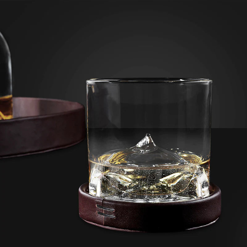 Whiskey Leather Coasters (set of 4)