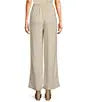 Linen Blend Elastic Waist Wide Leg pants