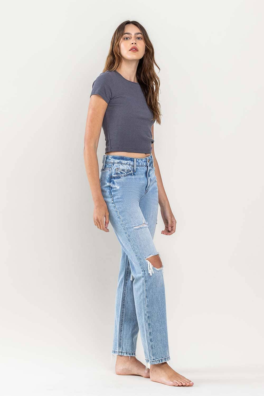 Lovervet Distressed Straight Denim