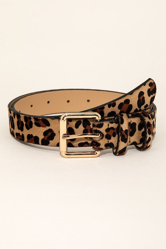 Leopard Animal Printed Belted