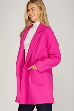 OVERSIZED DOUBLE BUTTON HALF LENGTH COAT