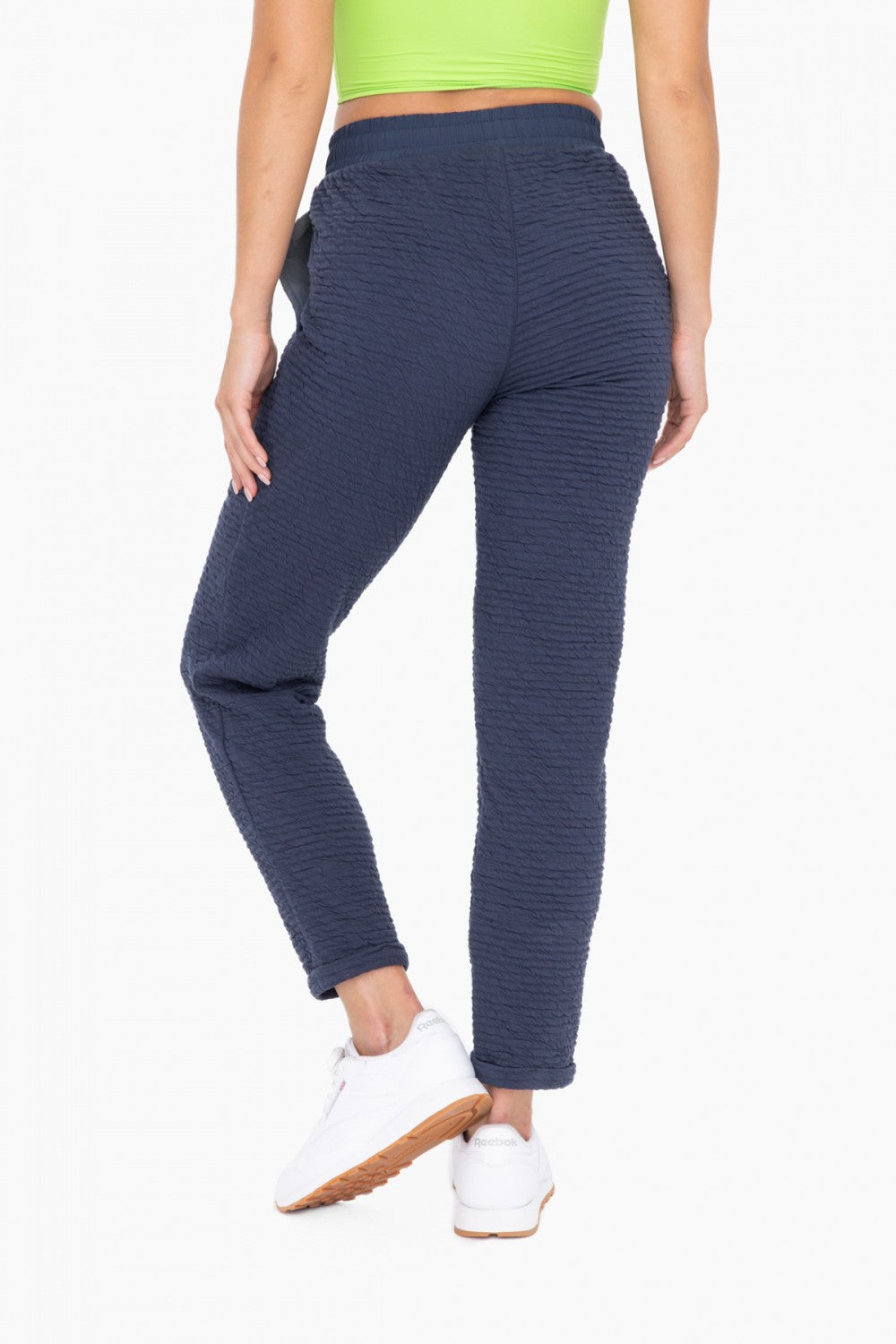 Cotton-Blend Textured Pant