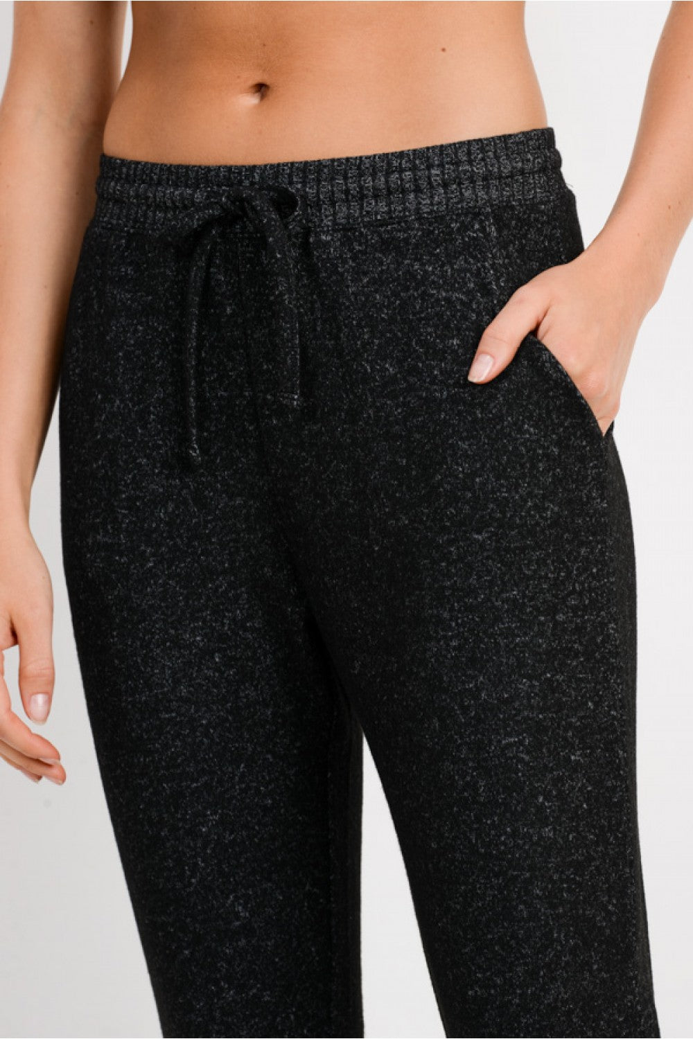 Drawstring Hacci Sweatpants