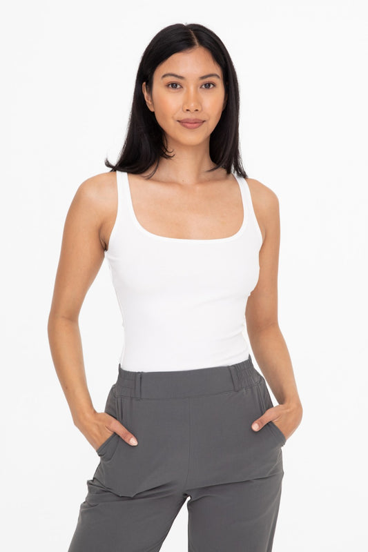 Square Neck Ribbed Tank