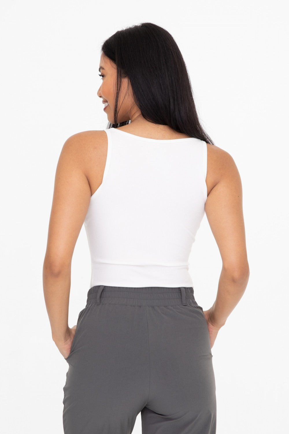 Square Neck Ribbed Tank