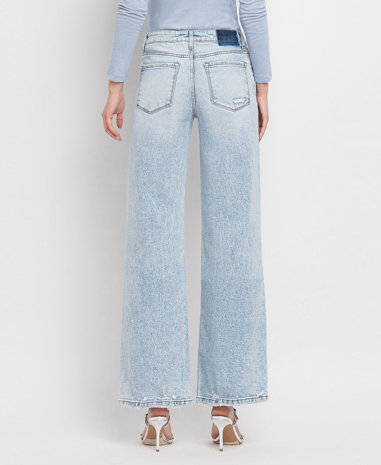 TUMMY CONTROL SUPER HIGH RISE WIDE LEG JEANS