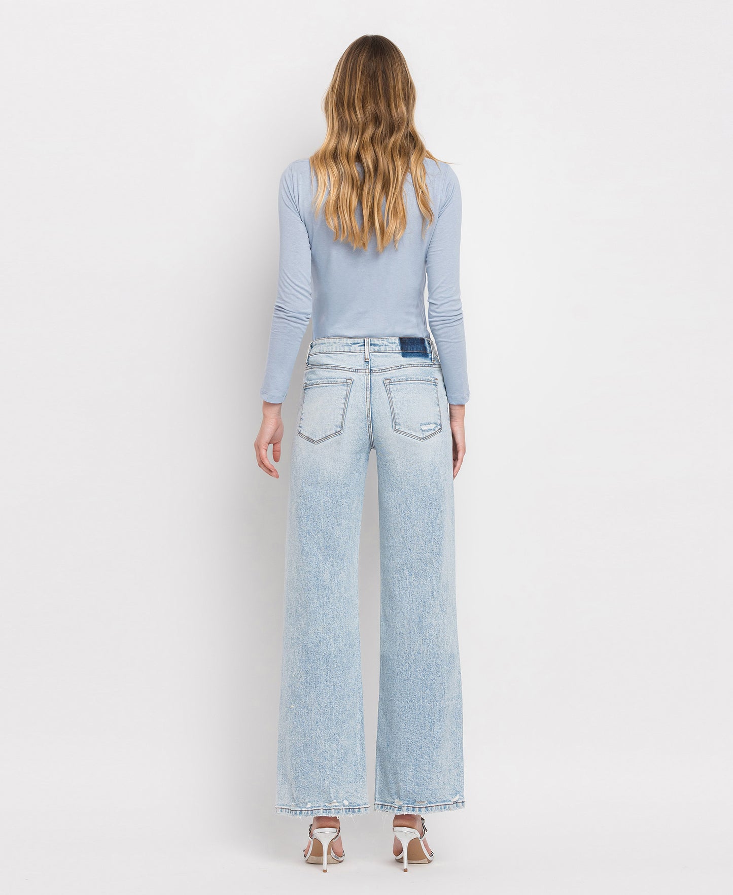 TUMMY CONTROL SUPER HIGH RISE WIDE LEG JEANS