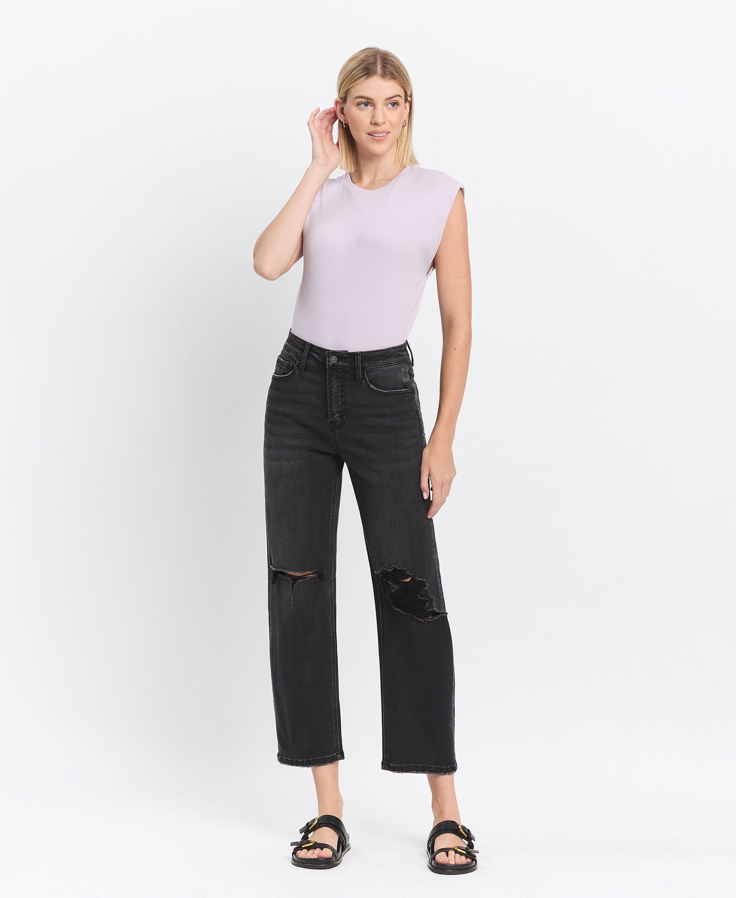 Kate - High Rise Barrel Jean