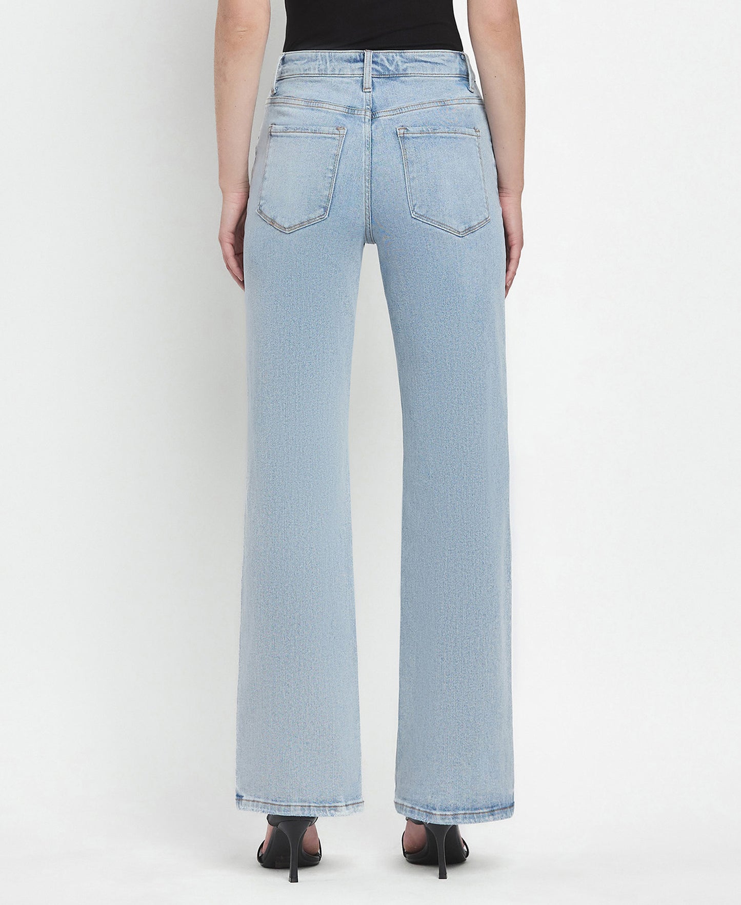 Crystal- 90'S VINTAGE SUPER HIGH RISE FLARE JEANS