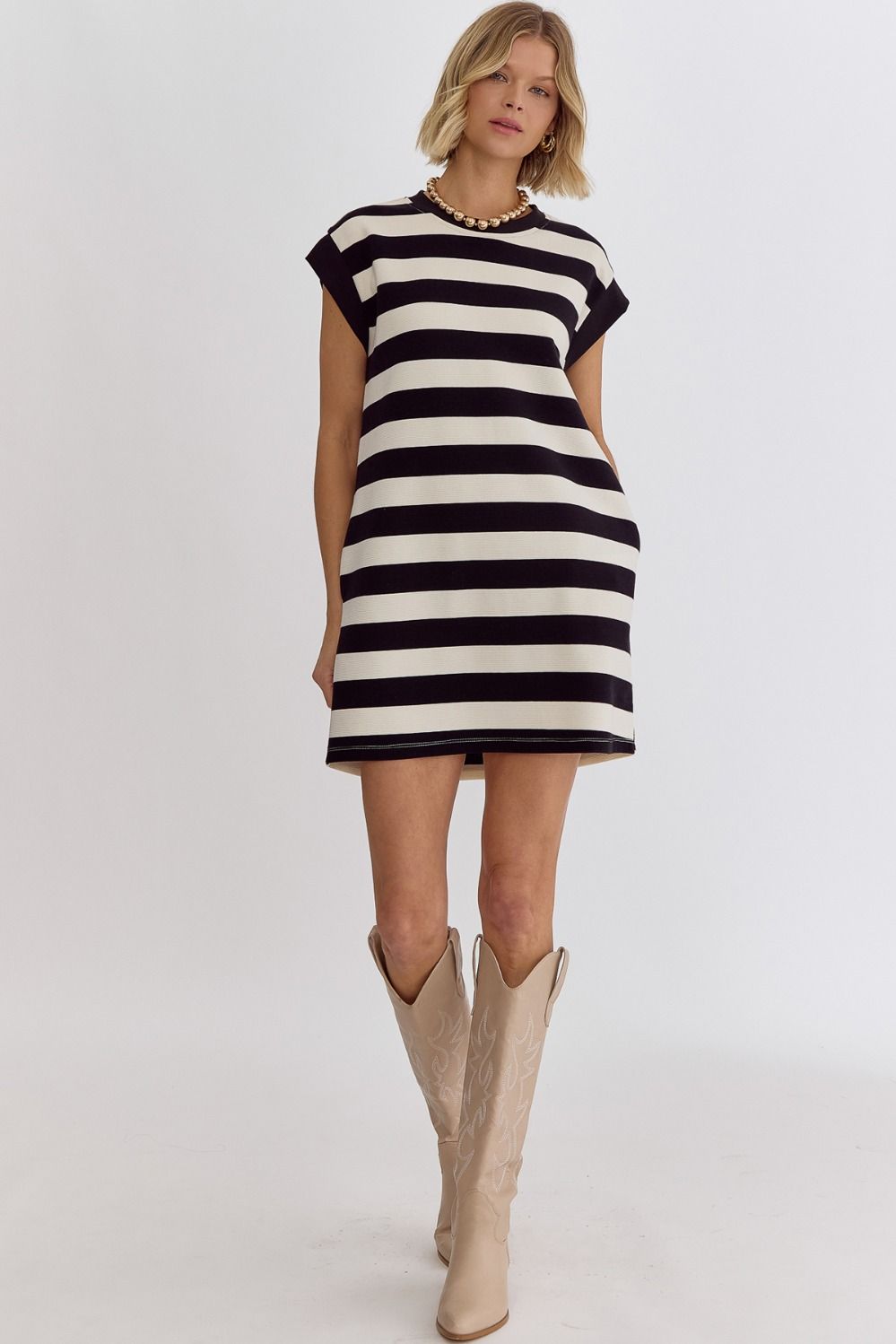 Stripe Sleeveless Dress