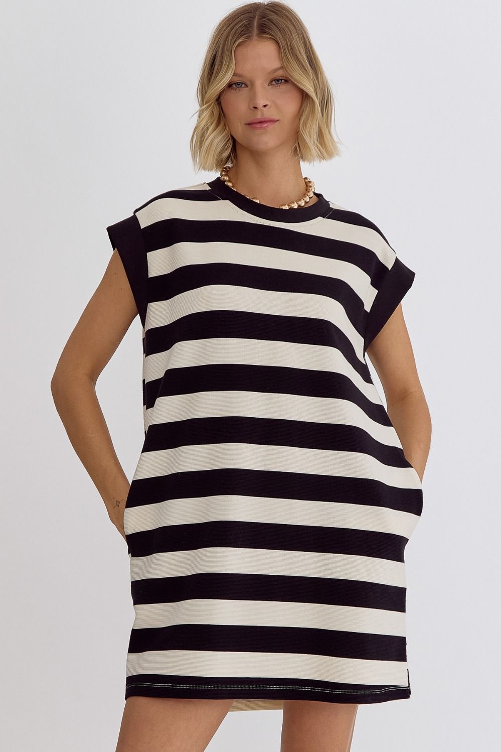 Stripe Sleeveless Dress