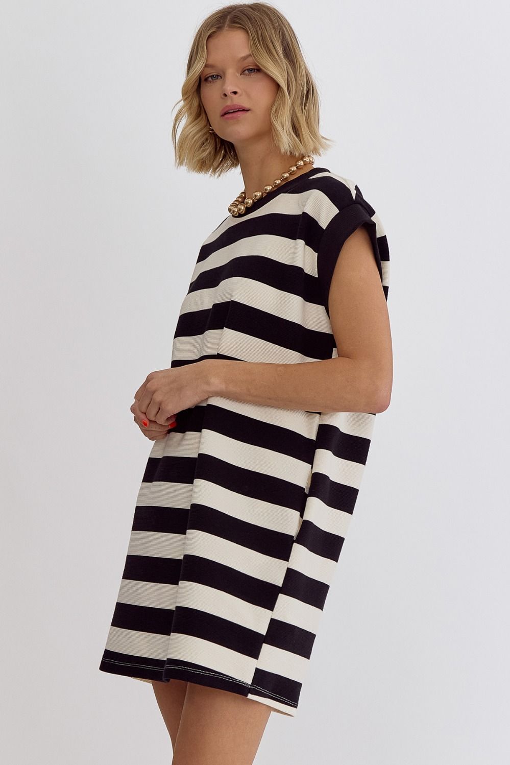 Stripe Sleeveless Dress