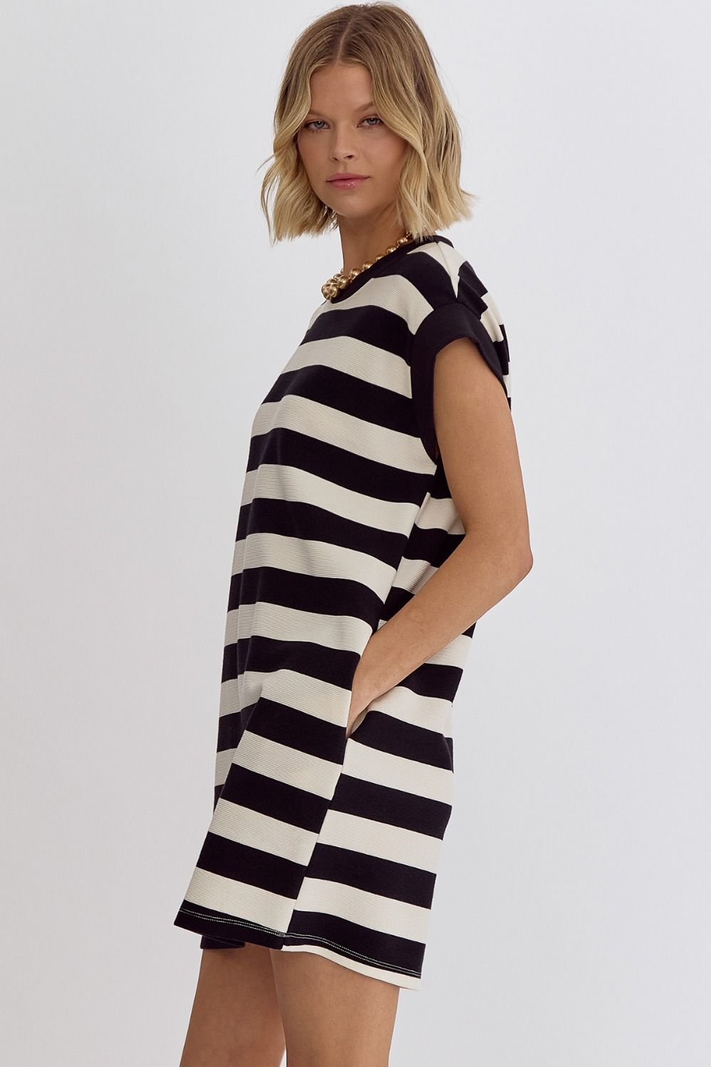 Stripe Sleeveless Dress