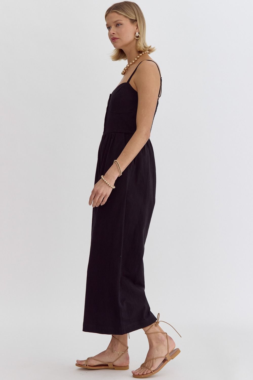 Linen Wide Leg Jumpsuit