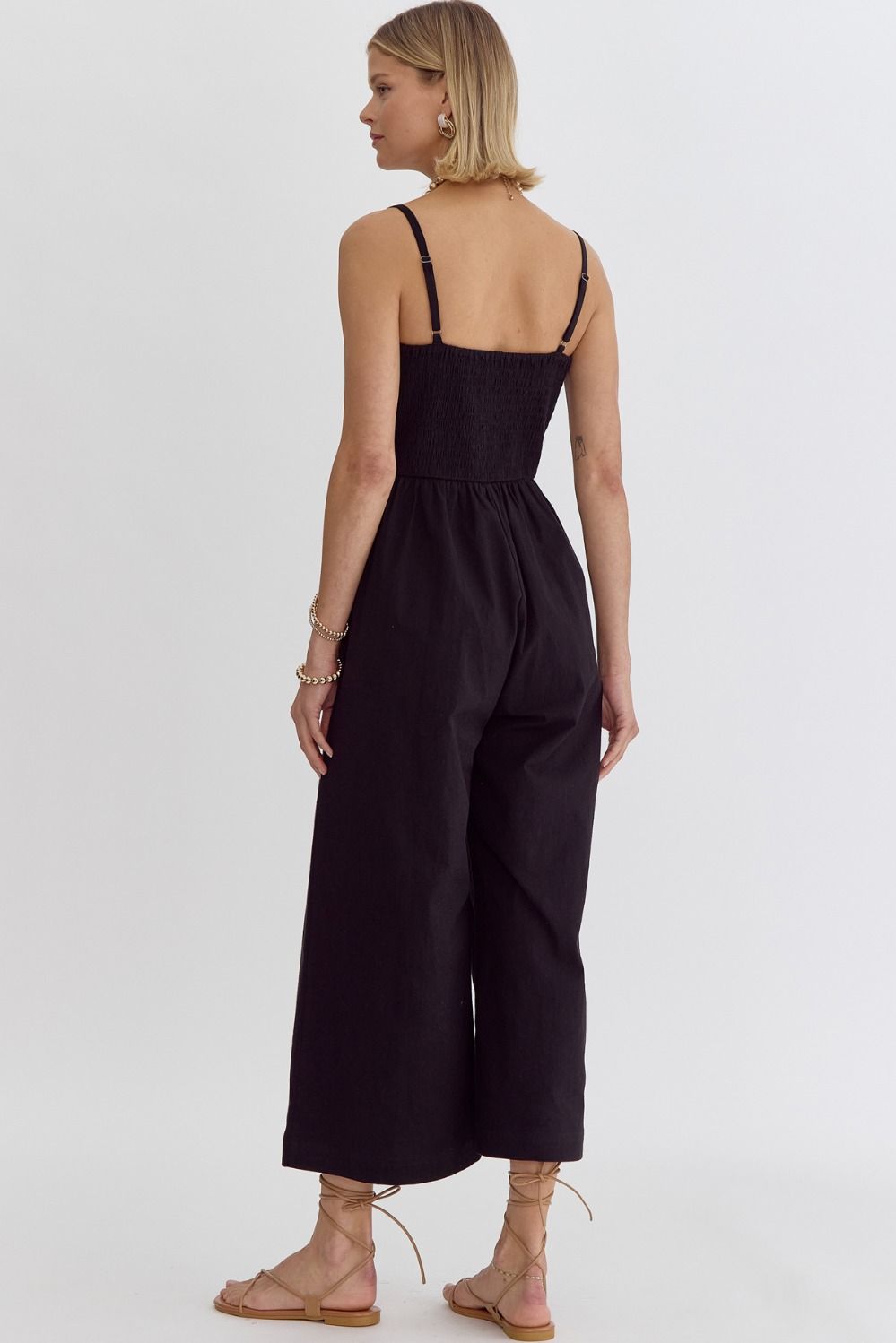 Linen Wide Leg Jumpsuit