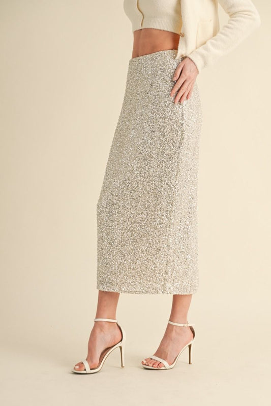 Sequin Midi Skirt