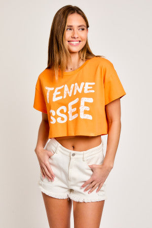 "TENNESSEE" GRAPHIC CROPPED T-SHIRT