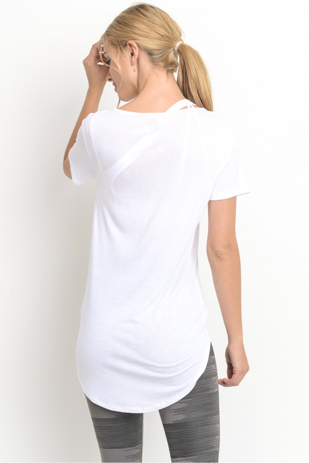 Essential Wave Side  Short Sleeve Top