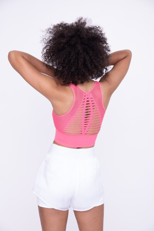 Laser Cut Seamless Sports Bra