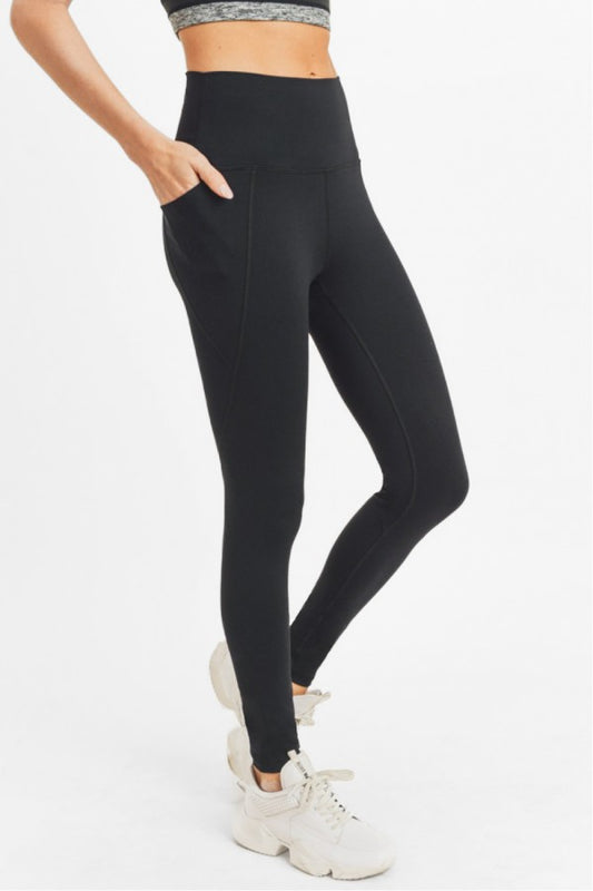 Tapered Band Essential Solid Highwaist Leggings