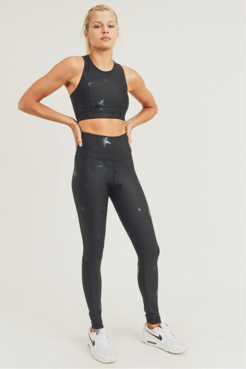 Black Star Foil High-Waisted Leggings