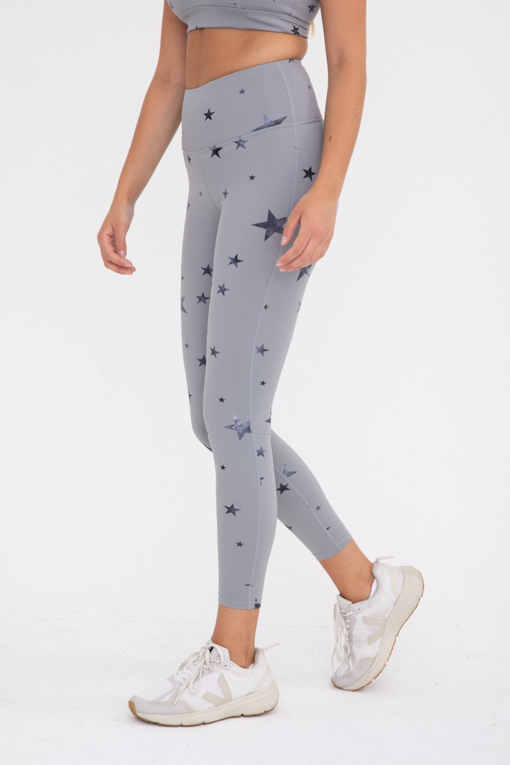 Marbled Stars High-Waist Leggings